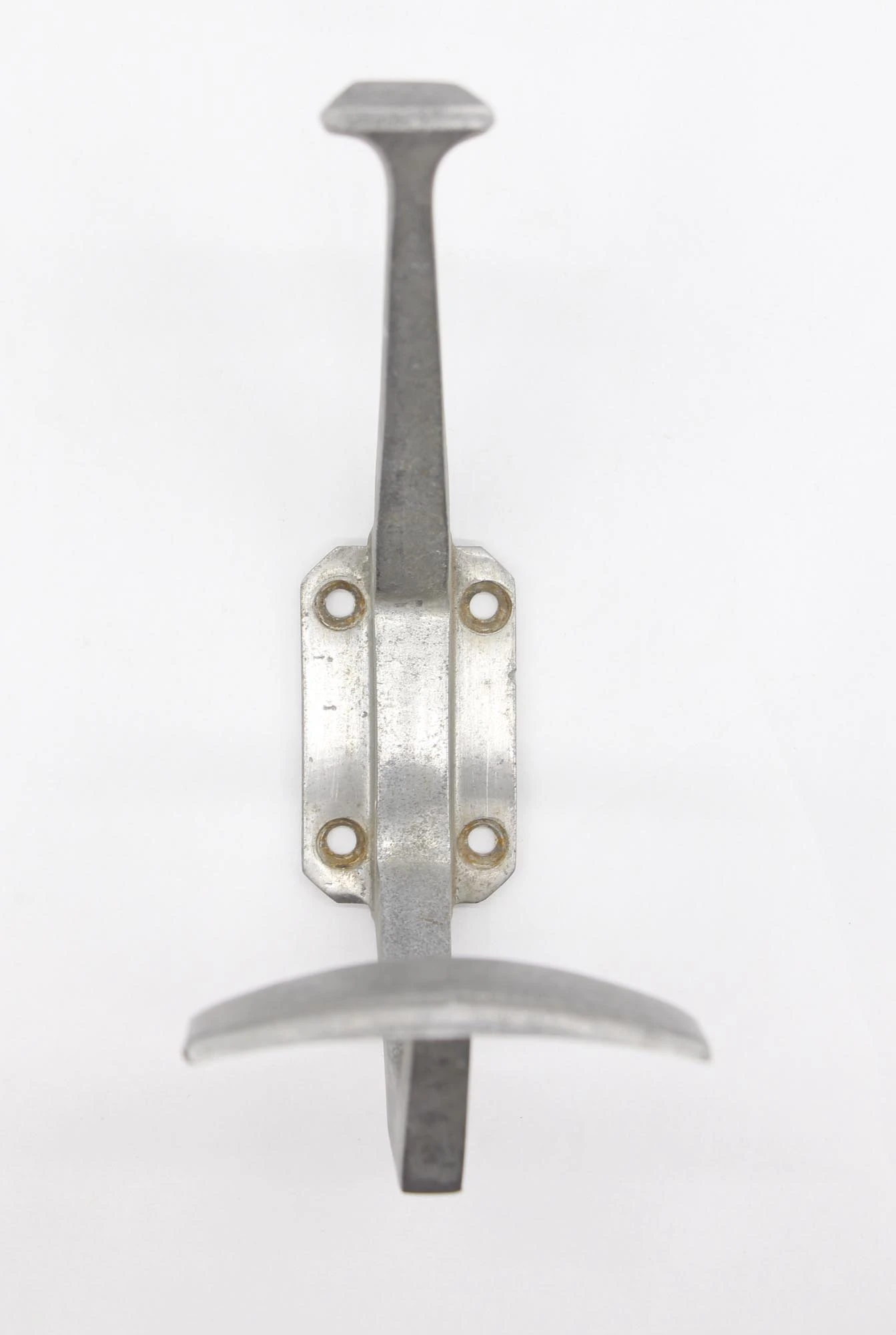 French Aluminum Art Deco Double Arm Wall Hook 4 French Aluminum Art Deco Double Arm Wall Hook - Image 2