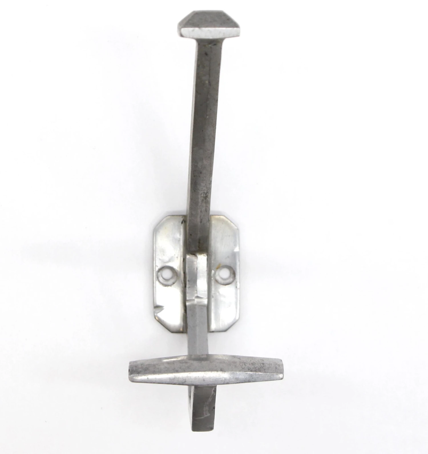 Vintage European Aluminum French Coat & Hat Wall Hooks 4 Vintage European Aluminum French Coat & Hat Wall Hooks - Image 2
