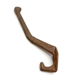 Antique Art Deco Double Arm Cast Iron Hall Tree Wall Hook