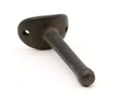 Antique Black Cast Iron Curved Back Wardrobe Hook