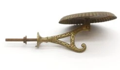 Antique Victorian Brass Hall Tree Hook With Hat Rest