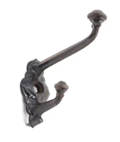 Black Cast Iron Antique 2 Arm Wall Hook