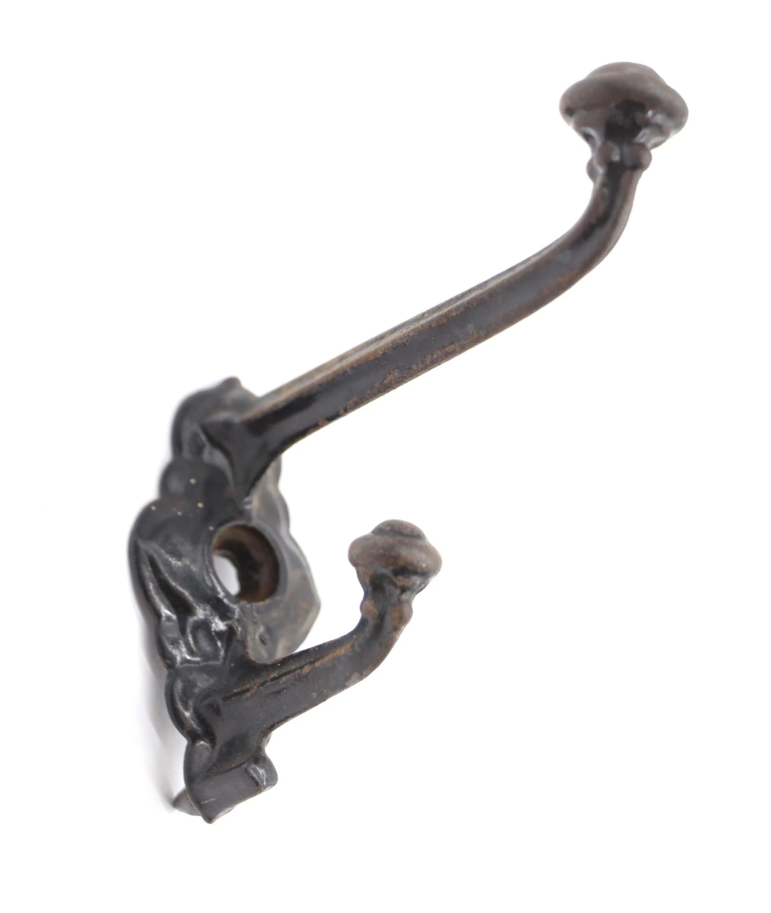 Black Cast Iron Antique 2 Arm Wall Hook 3 Black Cast Iron Antique 2 Arm Wall Hook
