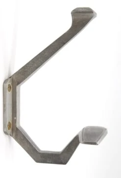 French Aluminum Art Deco Double Arm Wall Hook 11 French Aluminum Art Deco Double Arm Wall Hook -OGT Sale Store single hooks for sale 22bel10295