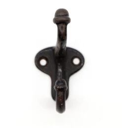 New Black Cast Iron Double Arm Acorn Wall Hook 10 New Black Cast Iron Double Arm Acorn Wall Hook -OGT Sale Store single hooks for sale q282621
