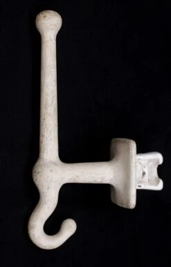 Vintage Cast Iron White Painted Flush Mount Wall Hook 14 Vintage Cast Iron White Painted Flush Mount Wall Hook -OGT Sale Store single hooks for sale q285313