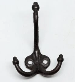 Newly Made Black Cast Iron Triple Acorn Wall Hook