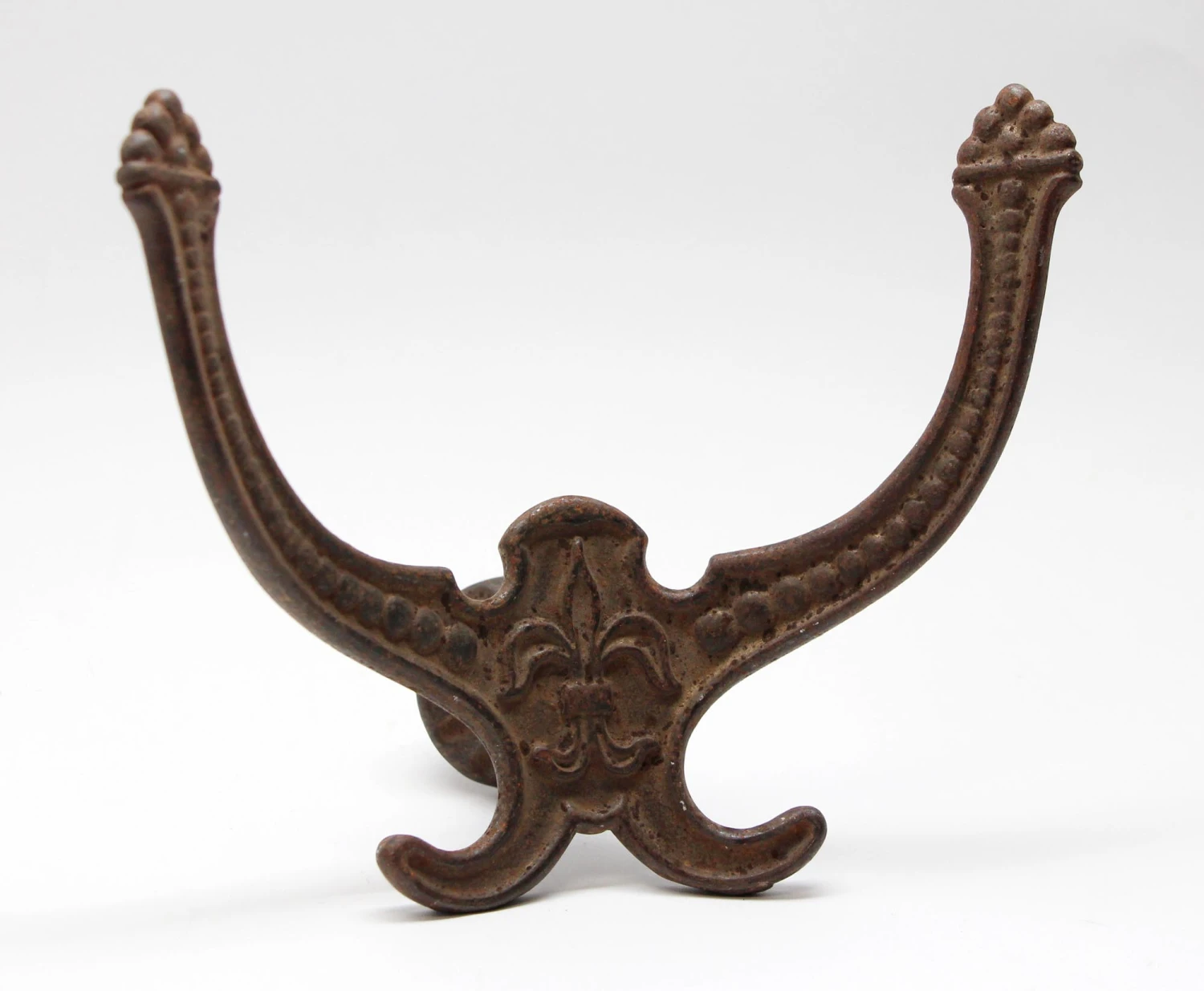 Cast Iron Antique Ornate Double Arm Wall Hall Tree Hook 4 Cast Iron Antique Ornate Double Arm Wall Hall Tree Hook - Image 2