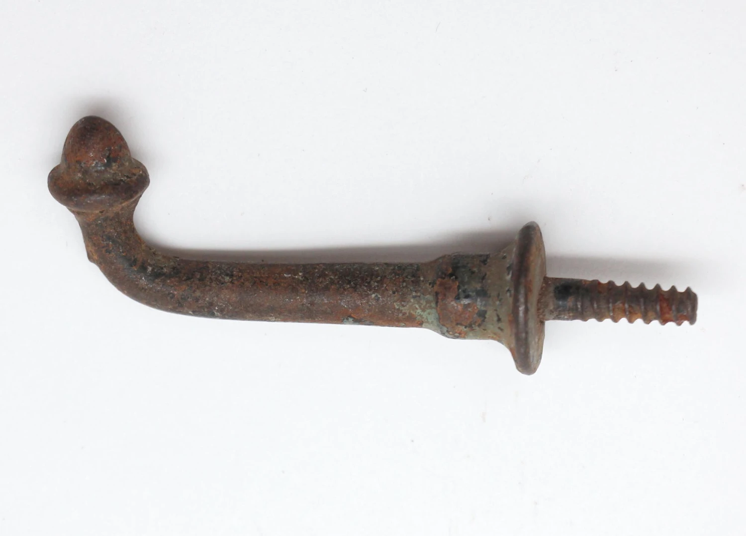 Pair Of Antique Cast Iron Single Arm Screw Back Acorn Wall Hooks 4 Pair Of Antique Cast Iron Single Arm Screw Back Acorn Wall Hooks - Image 2