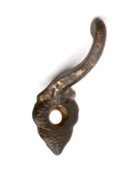 Petite 1 Arm Black Cast Iron Wall Hook