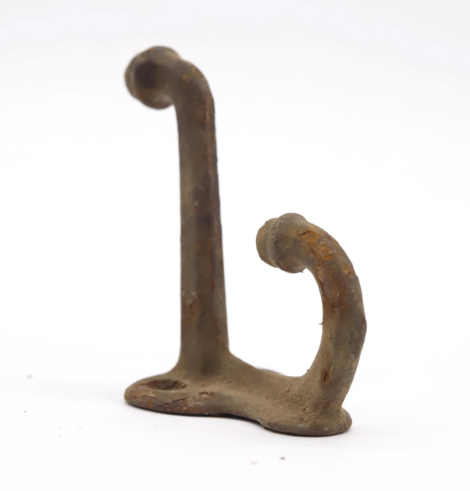 Antique Acorn Double Arm Cast Iron Coat Wall Hook 4 Antique Acorn Double Arm Cast Iron Coat Wall Hook - Image 2