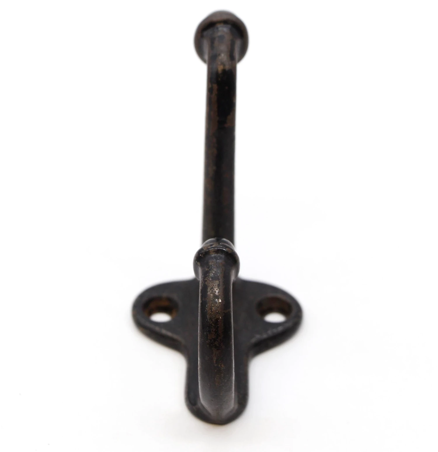 New Black Cast Iron Double Arm Acorn Wall Hook 4 New Black Cast Iron Double Arm Acorn Wall Hook - Image 2