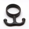 Vintage Black Cast Iron Round Closet Bar Double Arm Hook 1 Vintage Black Cast Iron Round Closet Bar Double Arm Hook -OGT Sale Store single hooks vintage black cast iron round closet bar double arm hook p250970