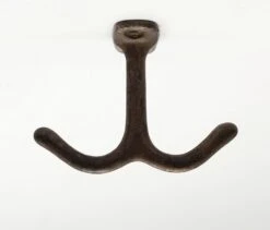 Vintage Double Arm Cast Iron Ceiling Shelf Mount Hook