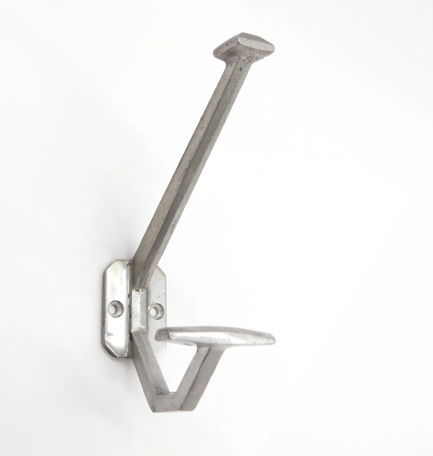 Vintage European Aluminum French Coat & Hat Wall Hooks 3 Vintage European Aluminum French Coat & Hat Wall Hooks