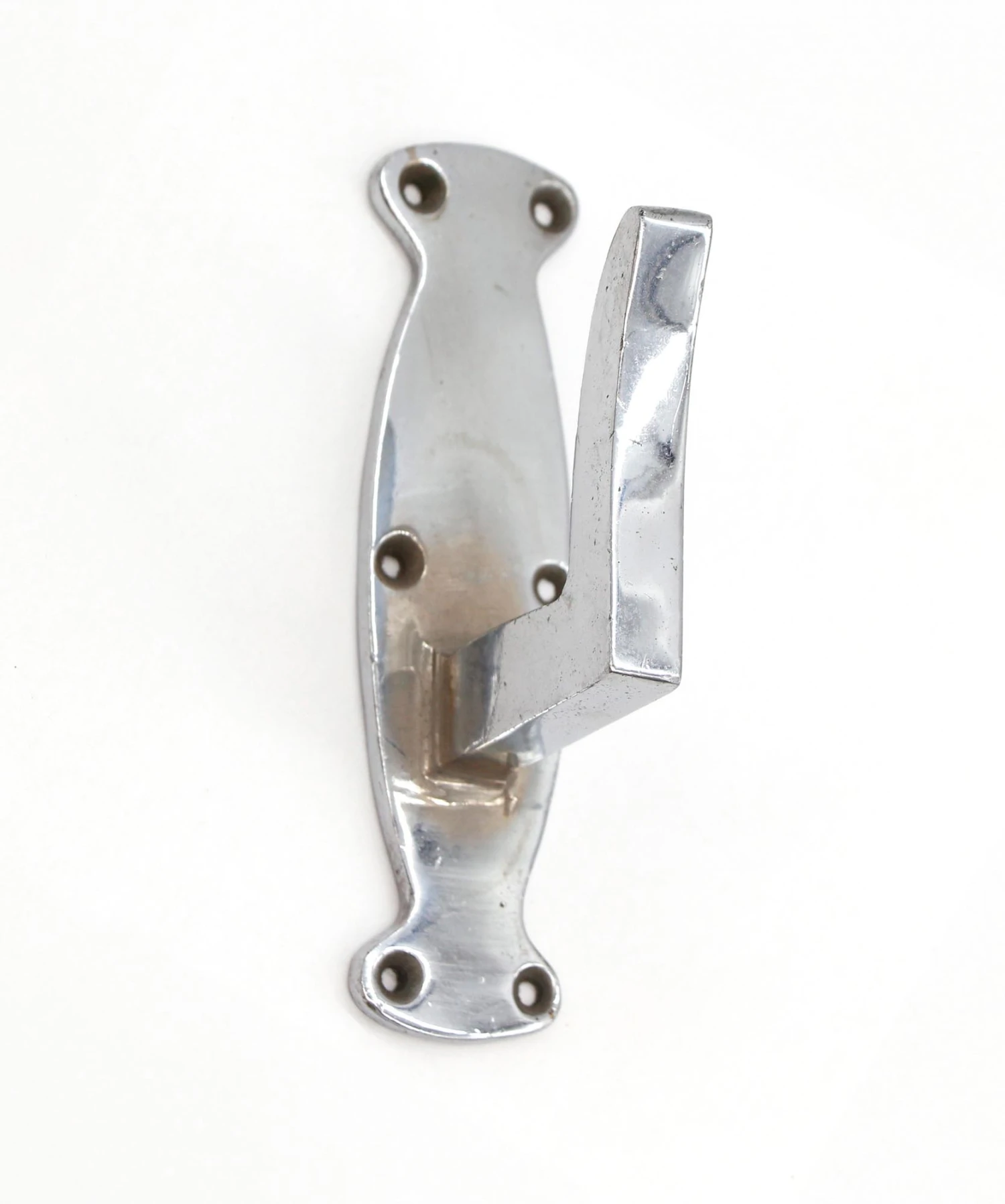 Vintage European Chrome Over Cast Brass Bathroom Wall Hook 3 Vintage European Chrome Over Cast Brass Bathroom Wall Hook