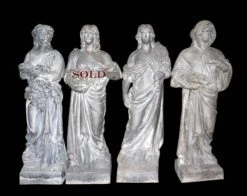 Gray Fiberglass 7 Ft. Roman Woman Statue