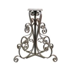 Antique 28.5 In. Wrought Iron Spiral Table Base