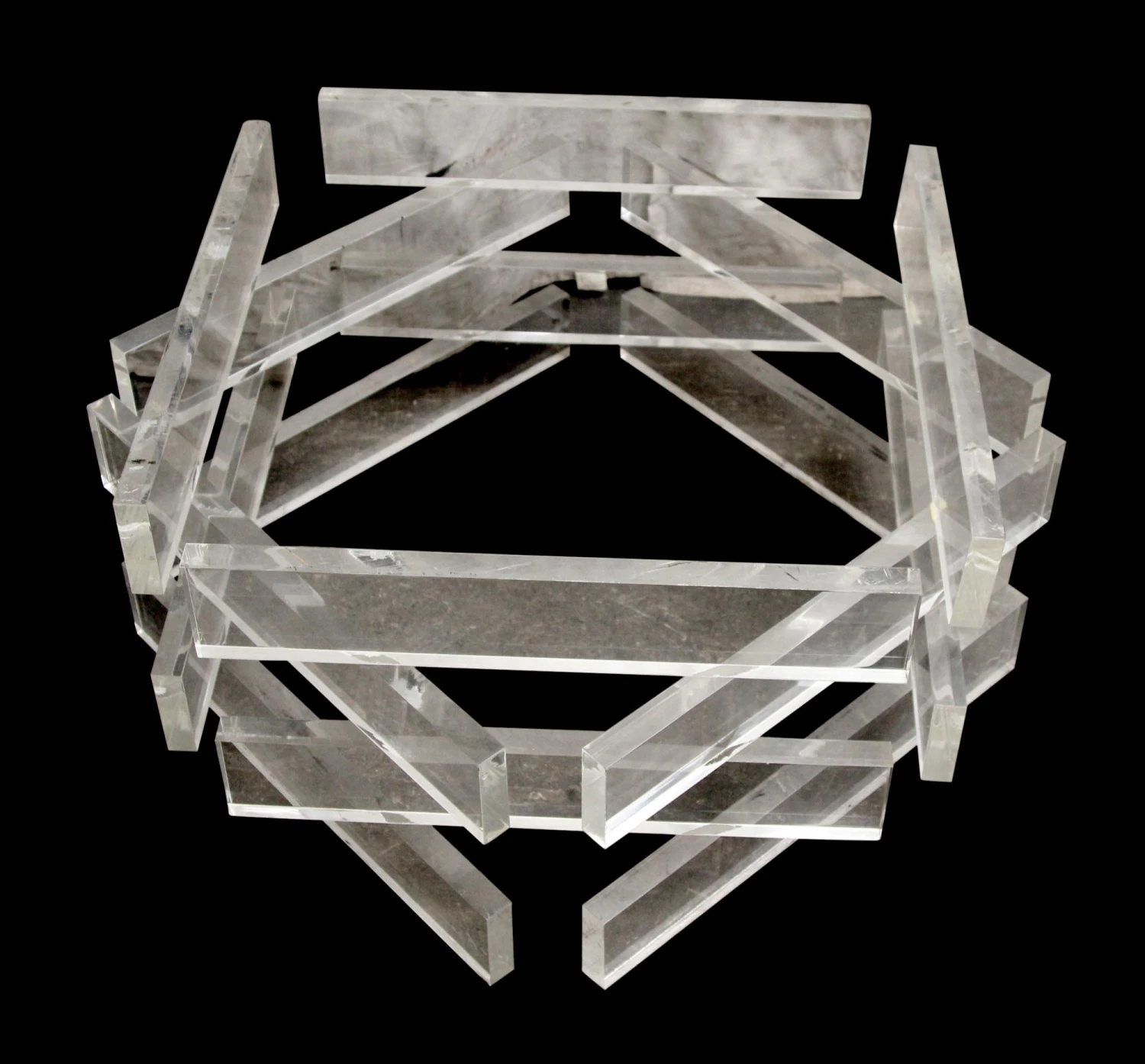 Lucite Square Table Base 5 Lucite Square Table Base - Image 3