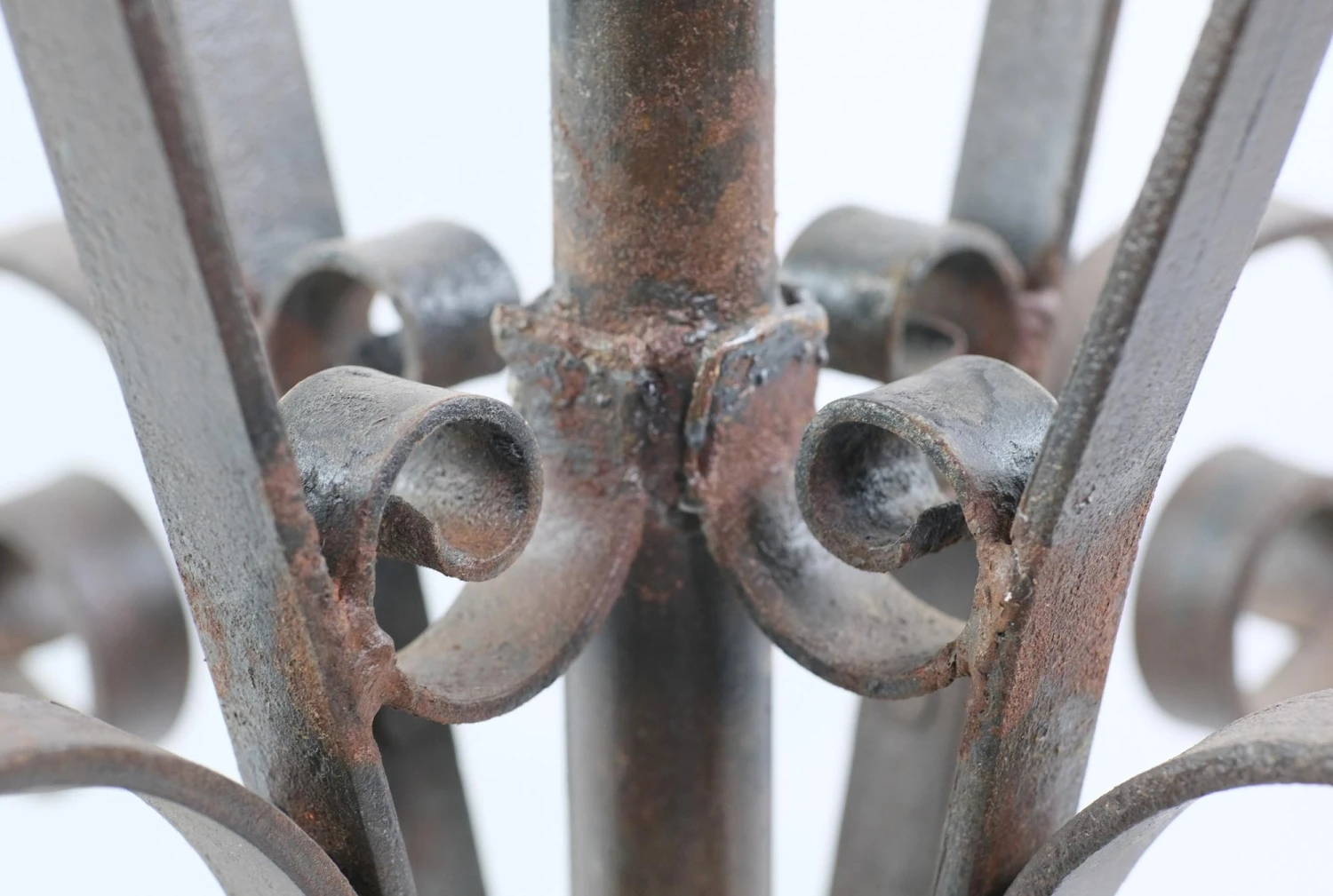 Antique Wrought Iron Curled 28.5 In. Table Base 5 Antique Wrought Iron Curled 28.5 In. Table Base - Image 3