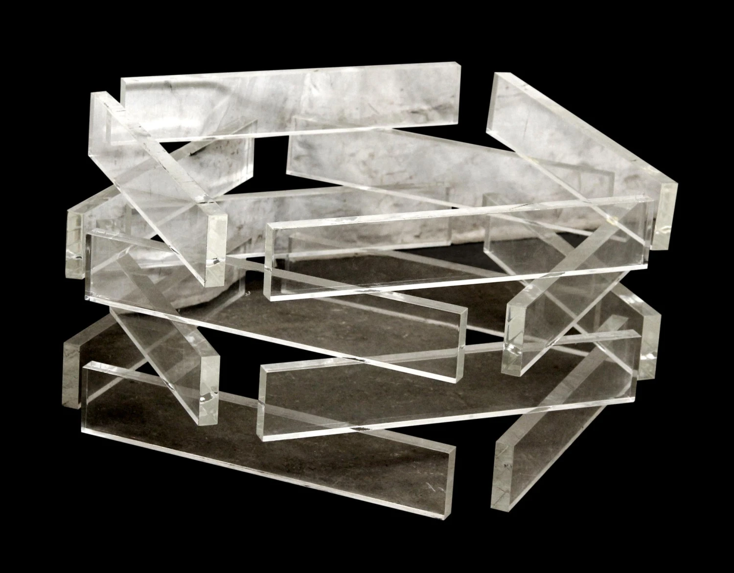Lucite Square Table Base 3 Lucite Square Table Base