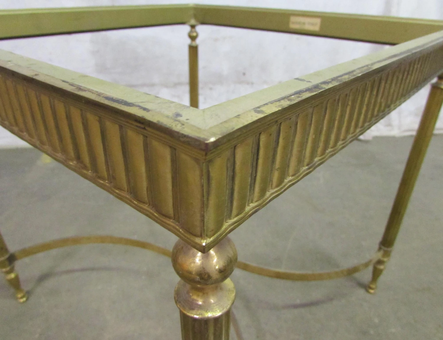 Brass Italian Side Table Base 4 Brass Italian Side Table Base - Image 2