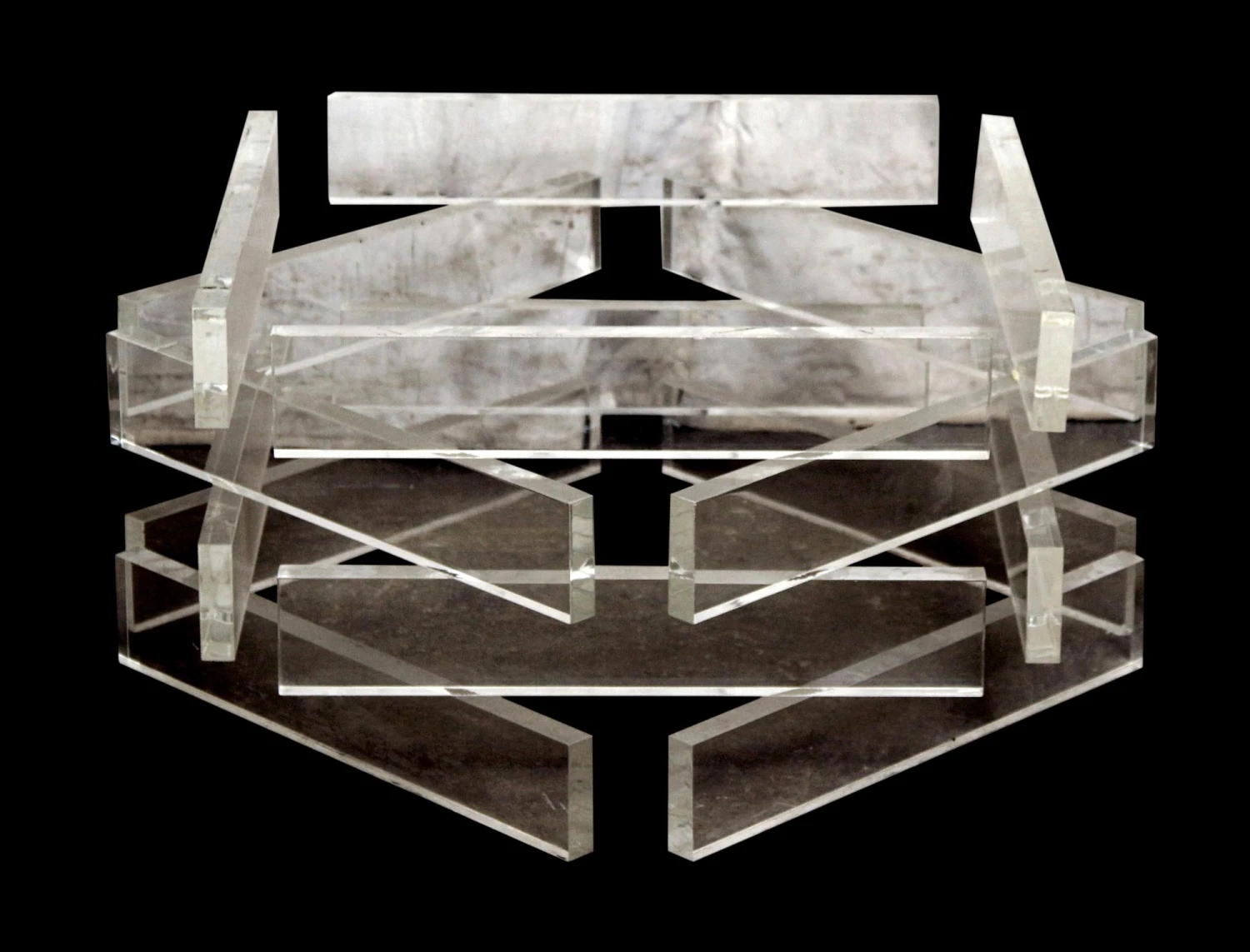 Lucite Square Table Base 4 Lucite Square Table Base - Image 2