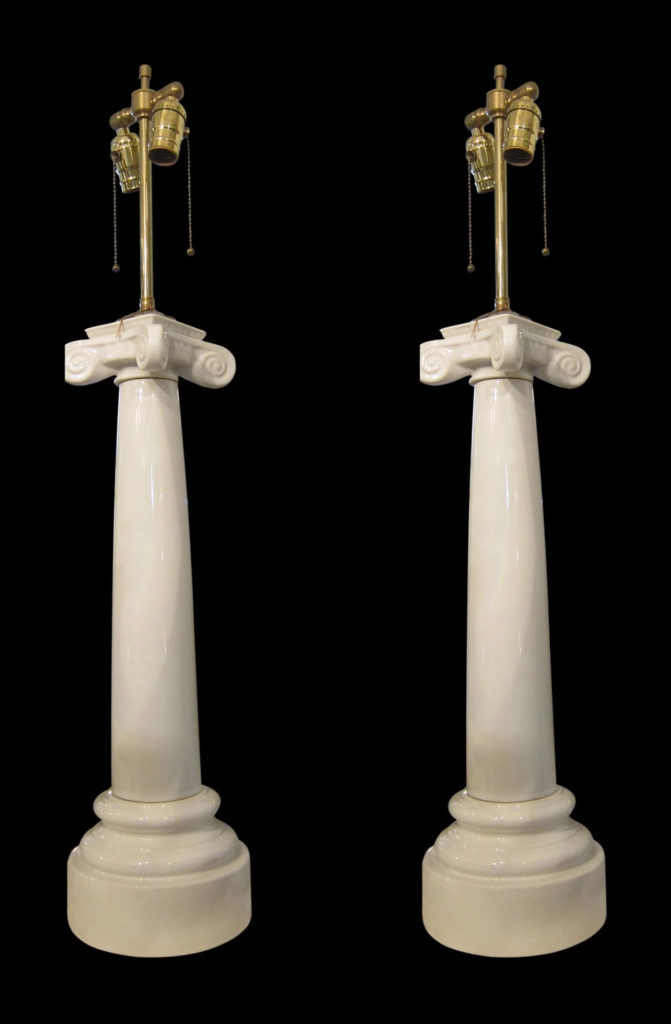 1910 Neo Classical Porcelain Column Table Lamps 3 1910 Neo Classical Porcelain Column Table Lamps