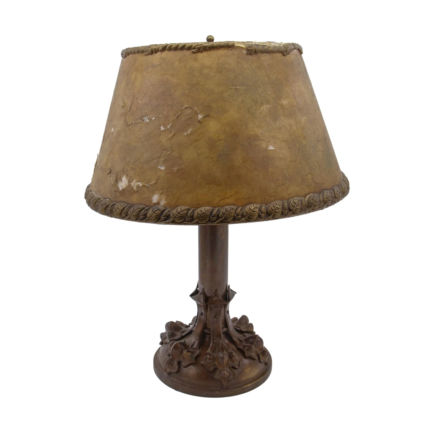Antique Brass Gothic Lamp With Foliate Detail Shade 3 Antique Brass Gothic Lamp With Foliate Detail Shade