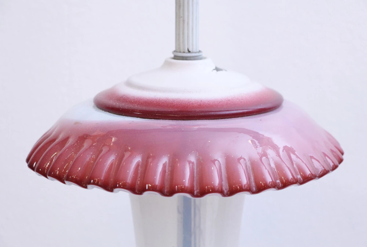Pair Of Pink And White Murano Glass Table Lamps 5 Pair Of Pink And White Murano Glass Table Lamps - Image 3