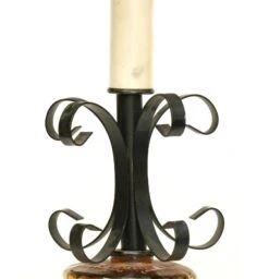 1970s Amber Glass & Wrought Iron Table Lamp 9 1970s Amber Glass & Wrought Iron Table Lamp -OGT Sale Store table lamps for sale l214007