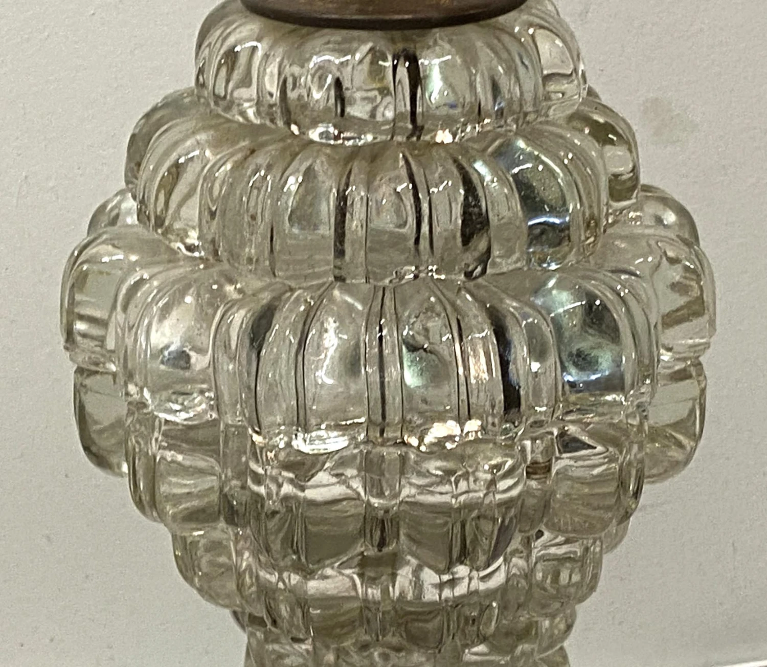 1930s Victorian Petite Fluted Glass Vanity Table Lamps 5 1930s Victorian Petite Fluted Glass Vanity Table Lamps - Image 3