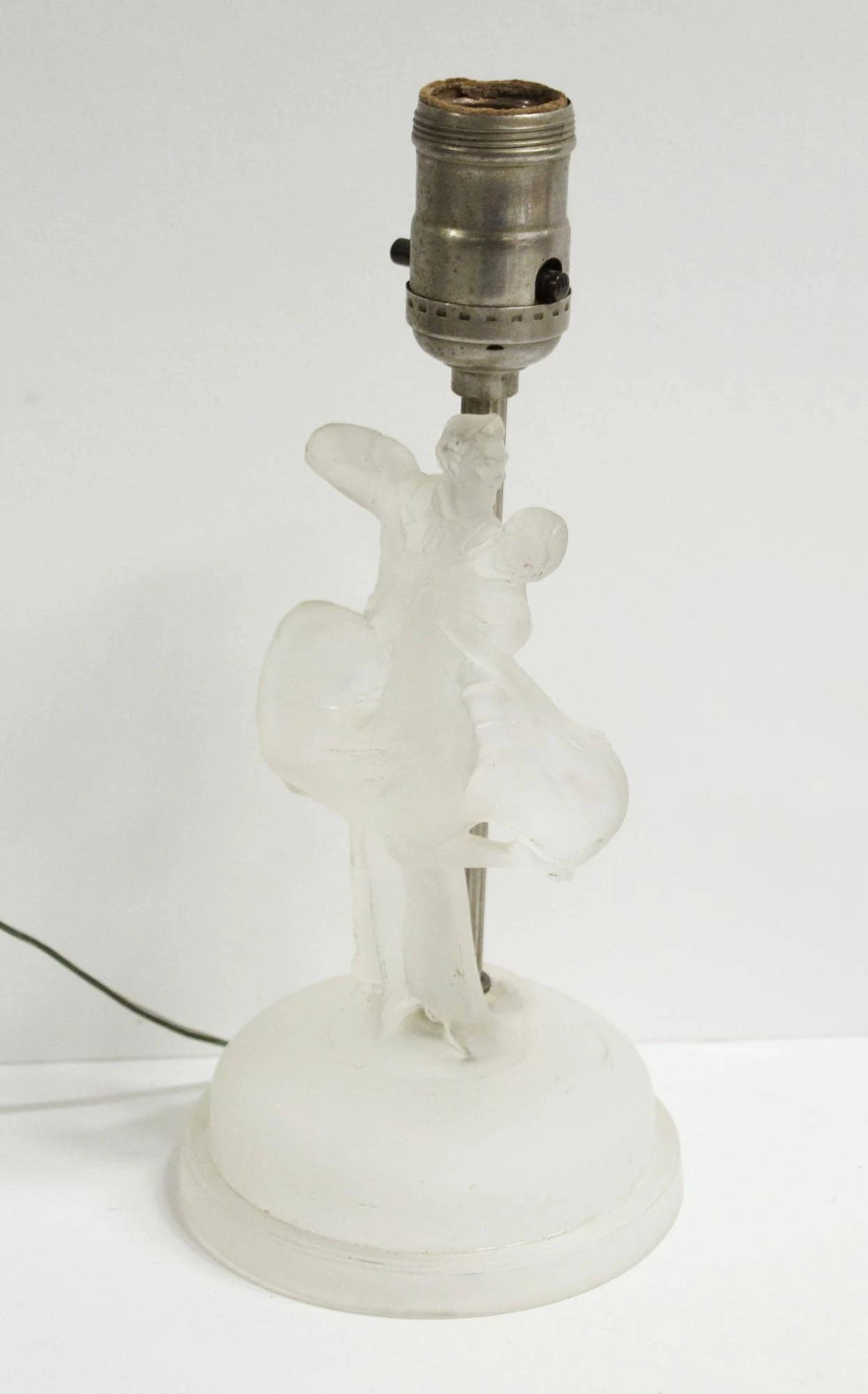 Pair Of 1930s Glass Figural Vanity Table Lamps 5 Pair Of 1930s Glass Figural Vanity Table Lamps - Image 3