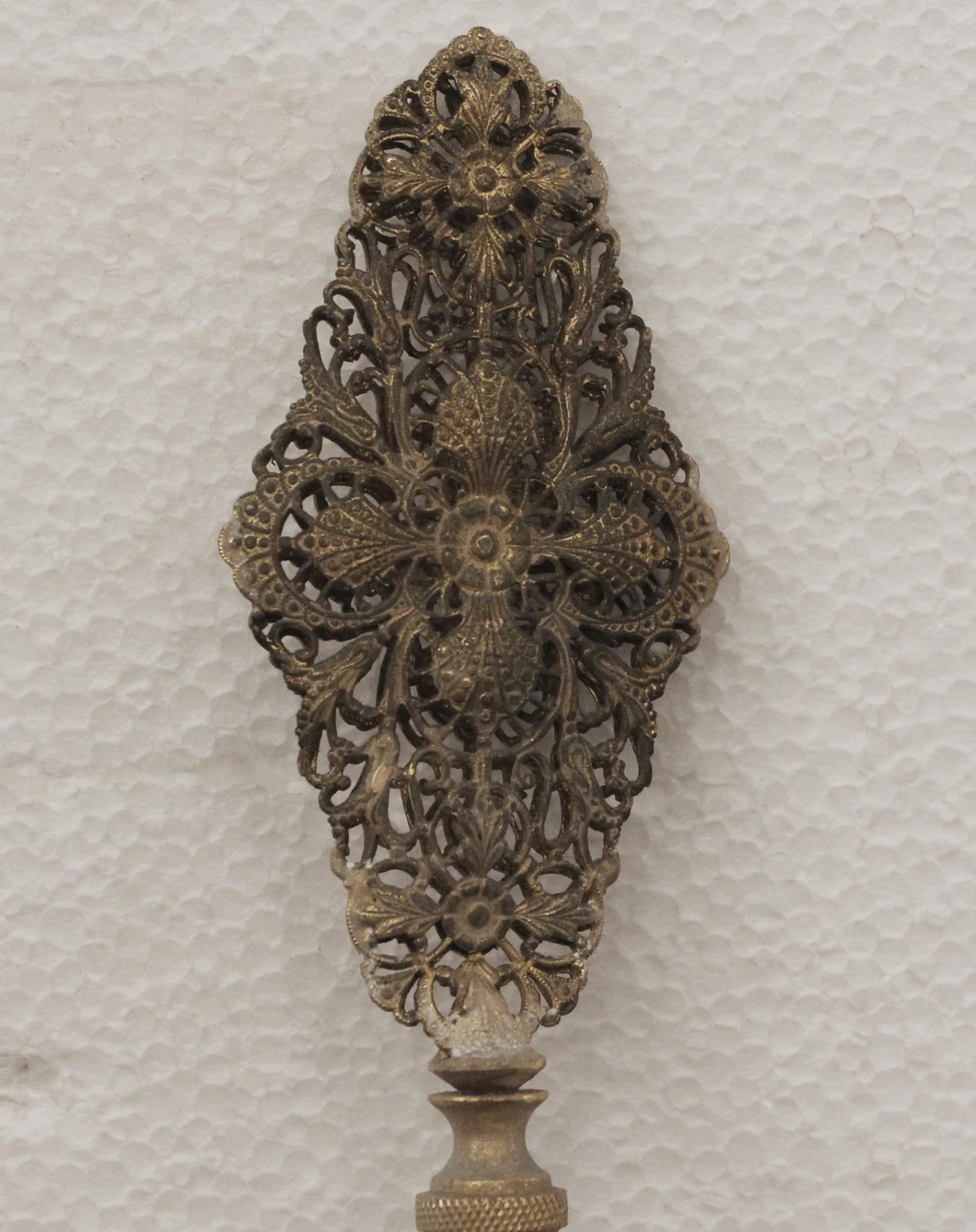 Alabaster Table Lamp With Cut Out Holes 5 Alabaster Table Lamp With Cut Out Holes - Image 3