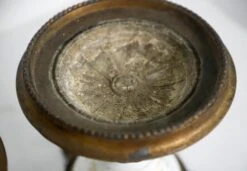 Pair Of French Spelter & Ceramic Oil Lamp Holders -OGT Sale Store table lamps for sale q279304