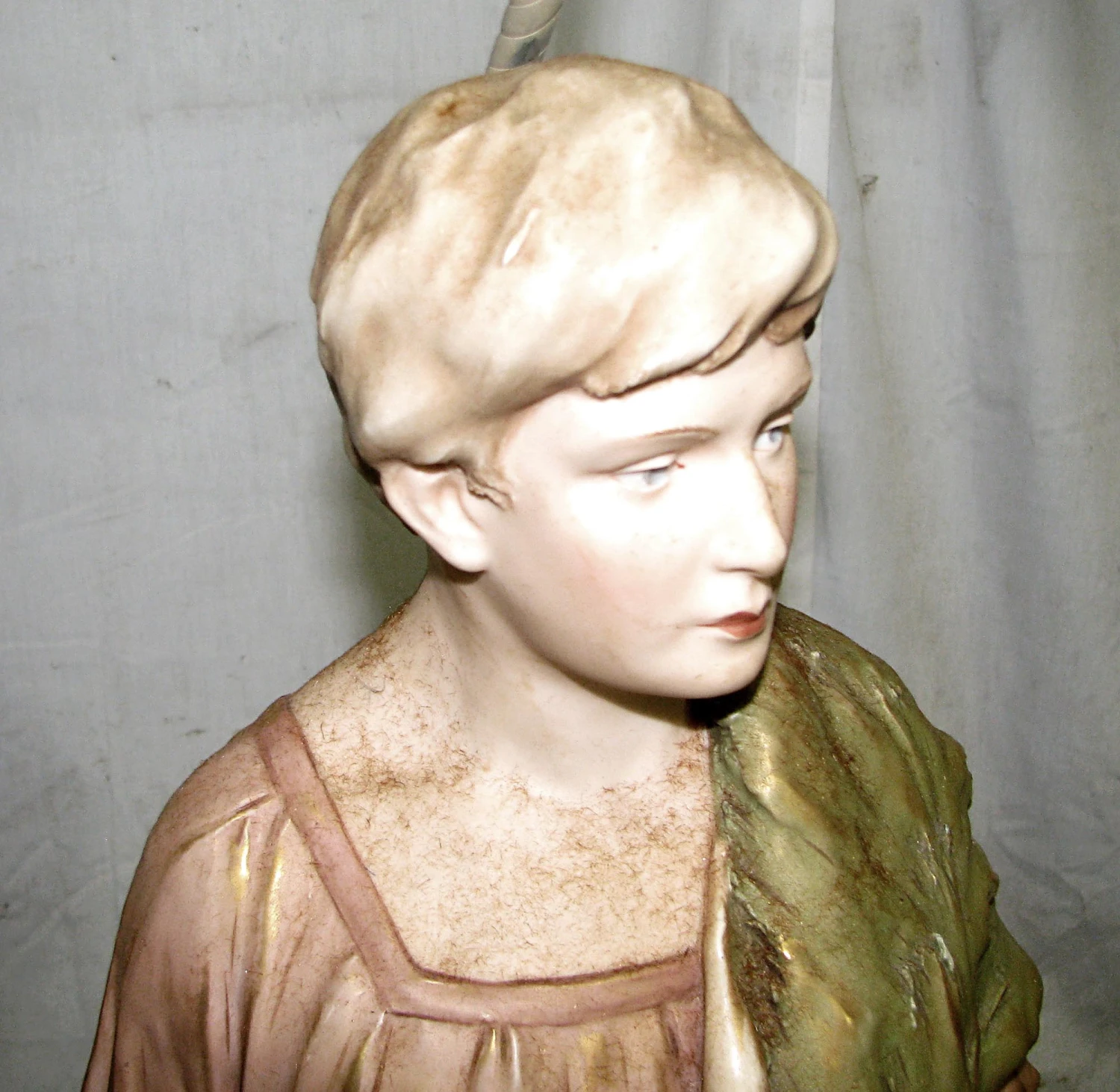 Vintage Shepherd Statue Table Lamp 4 Vintage Shepherd Statue Table Lamp - Image 2