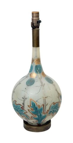 Mid-Century Modern Enameled Glass Table Lamp