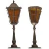 Pair Of Copper Table Lamps With Amber Glass 1 Pair Of Copper Table Lamps With Amber Glass -OGT Sale Store table lamps pair of copper table lamps with amber glass j152084