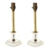 Pair Of Traditional Amber Stems Class Glass Table Lamps 2 Pair Of Traditional Amber Stems Class Glass Table Lamps -OGT Sale Store table lamps pair of traditional amber stems class glass table lamps l207738