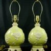 Pair Of Vintage Daisy Green & White Alacite Table Lamps 1 Pair Of Vintage Daisy Green & White Alacite Table Lamps -OGT Sale Store table lamps pair of vintage daisy green white alacite table lamps q284131