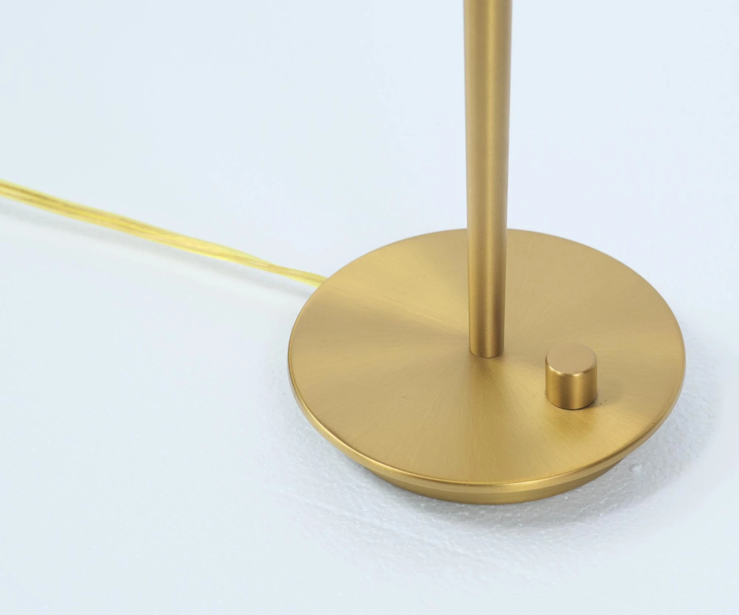 Mid Century Solid Brass & Frosted Glass Lamp 4 Mid Century Solid Brass & Frosted Glass Lamp - Image 2