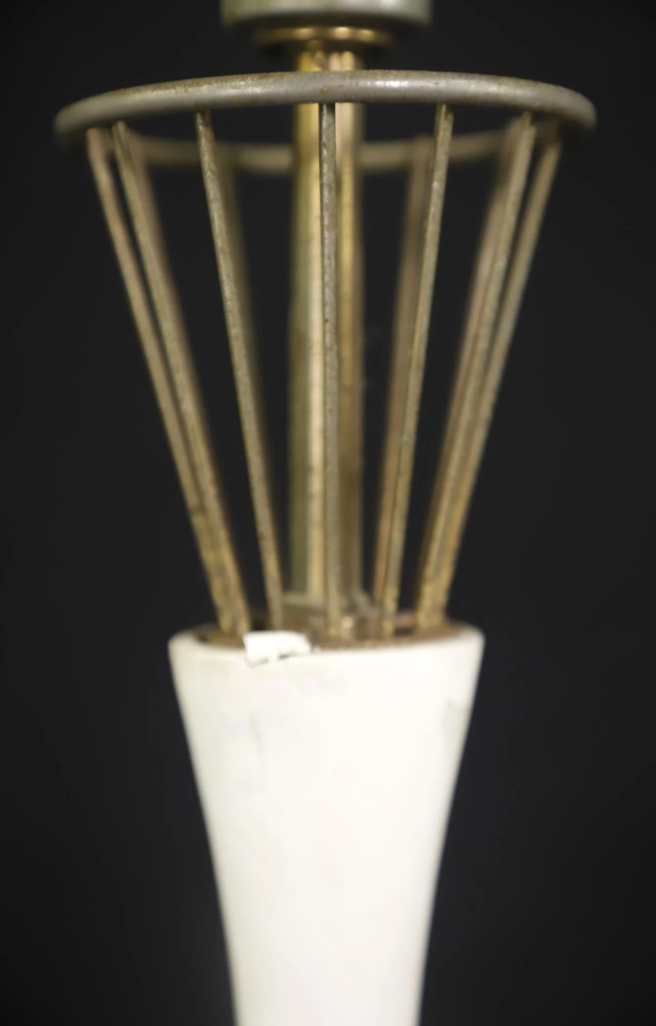 Pair Of Mid Century Plaster Hourglass Cage Table Lamps 4 Pair Of Mid Century Plaster Hourglass Cage Table Lamps - Image 2