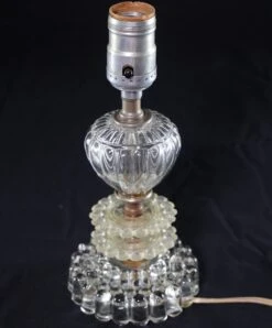 Vintage 1950s Clear Glass & Lucite Vanity Table Lamp 9 Vintage 1950s Clear Glass & Lucite Vanity Table Lamp -OGT Sale Store table lamps q281876