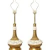 Vintage Italian White Ceramic Gold Finish Table Lamps 2 Vintage Italian White Ceramic Gold Finish Table Lamps -OGT Sale Store table lamps vintage italian white ceramic gold finish table lamps l201694