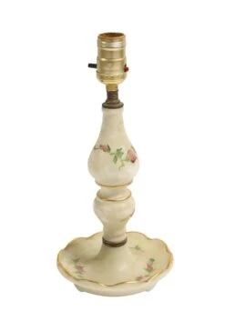 Vintage Petite Glass Floral Vanity Table Lamp