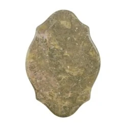 Brown Tan Veined Rounded Edge Marble Tabletop