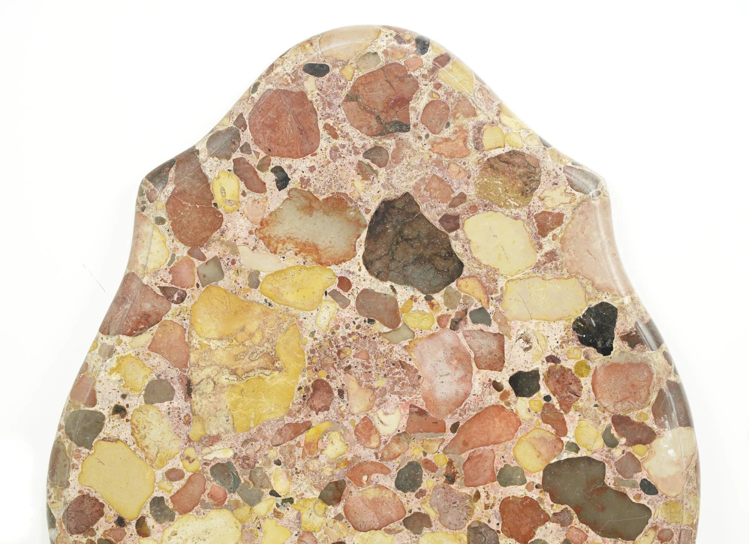 Multi Colored Rounded Edge Marble Tabletop 5 Multi Colored Rounded Edge Marble Tabletop - Image 3