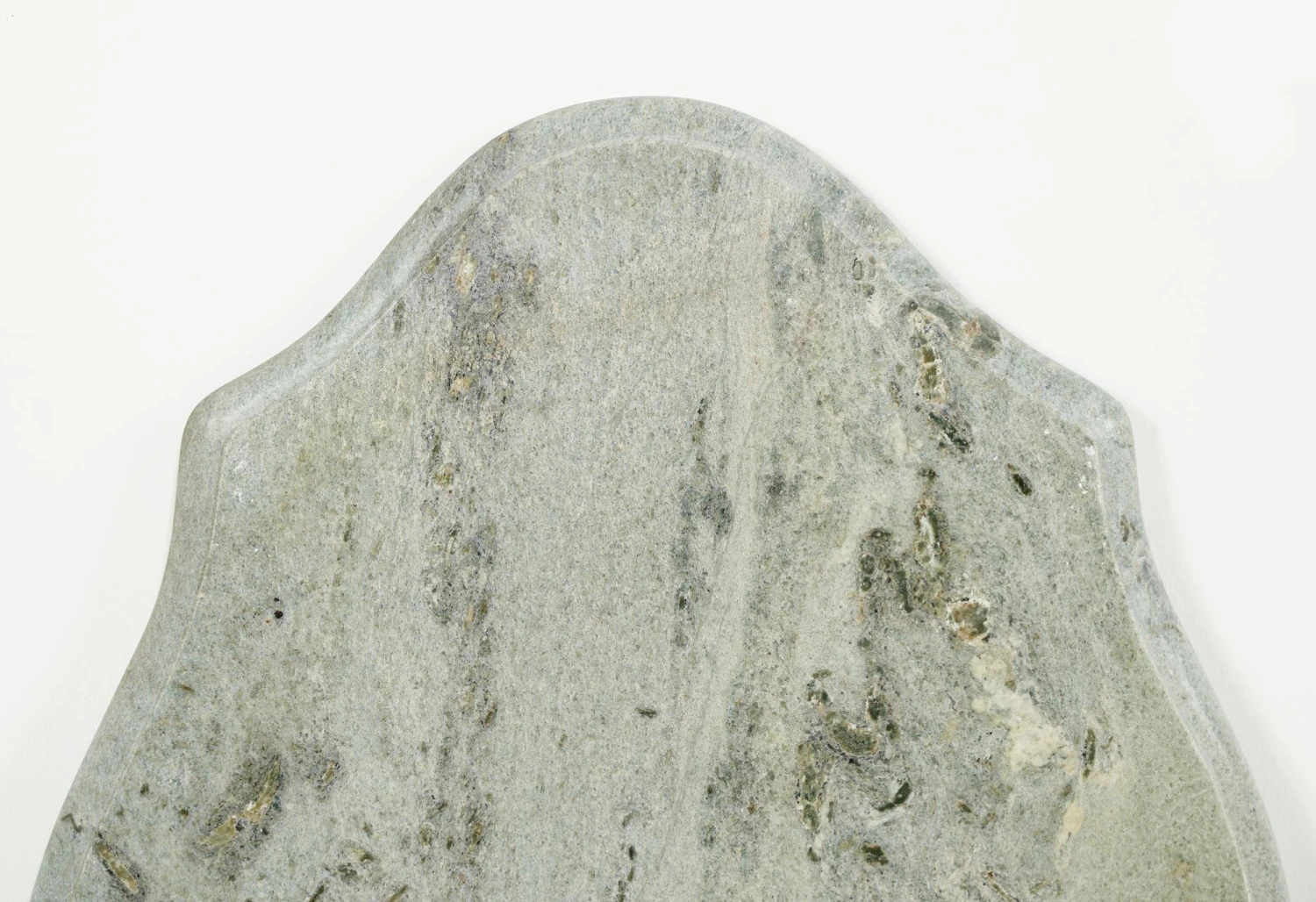 Light Gray Veined Rounded Edge Marble Tabletop 4 Light Gray Veined Rounded Edge Marble Tabletop - Image 2