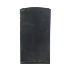 Reclaimed 33.375 In. Curved Edge Glass Vitrolite Black Tabletop