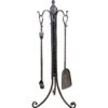 Antique Black Wrought Iron Arts & Crafts Fireplace Tool Set 2 Antique Black Wrought Iron Arts & Crafts Fireplace Tool Set -OGT Sale Store tool sets antique black wrought iron arts crafts fireplace tool set q278849